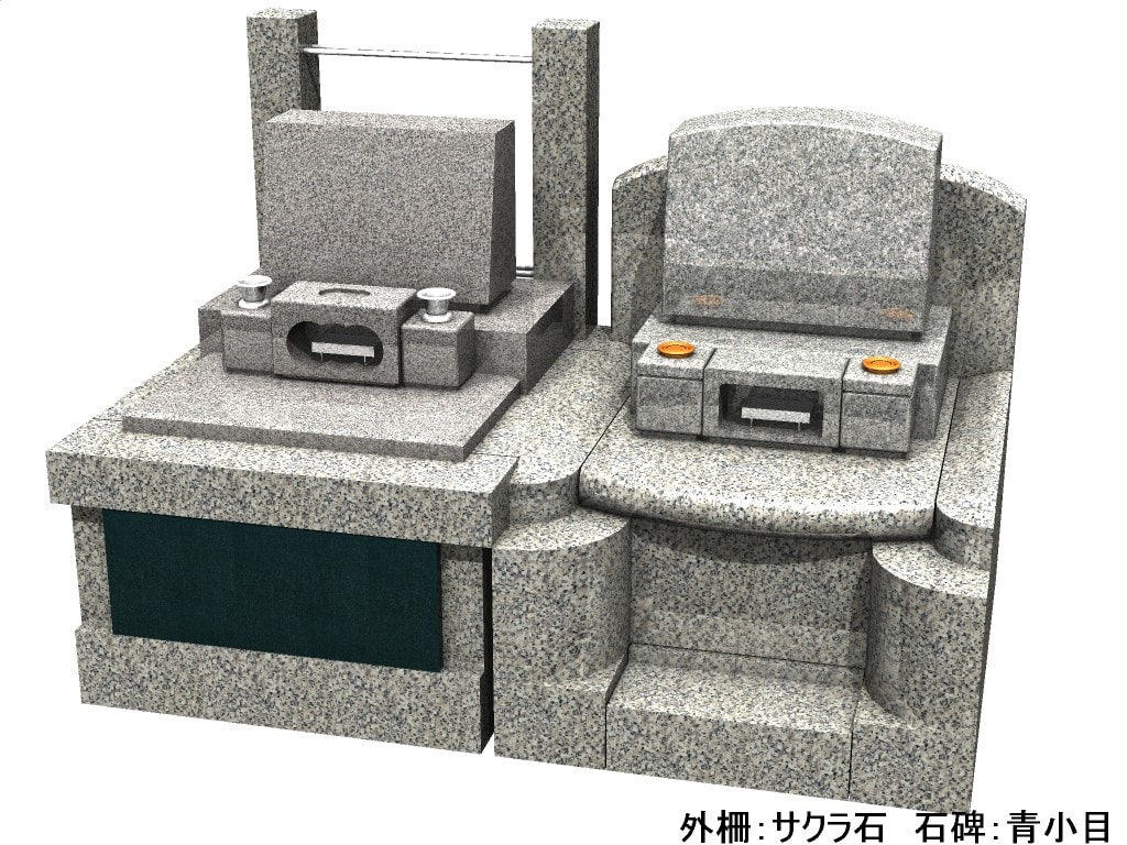 栗田家_（仙寿院）の隣接_図　サクラ　青小目